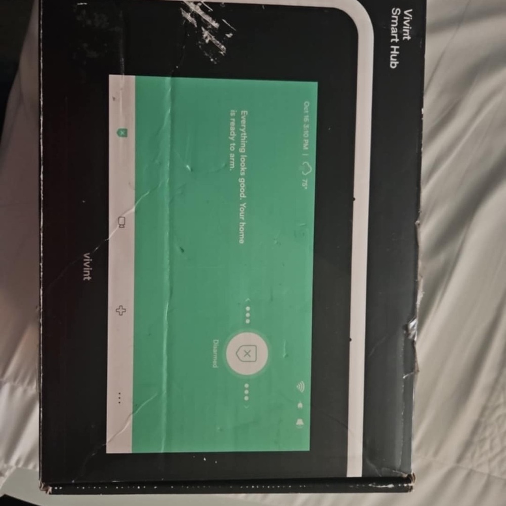 Vivint Black Tablet with Minimalist Interface